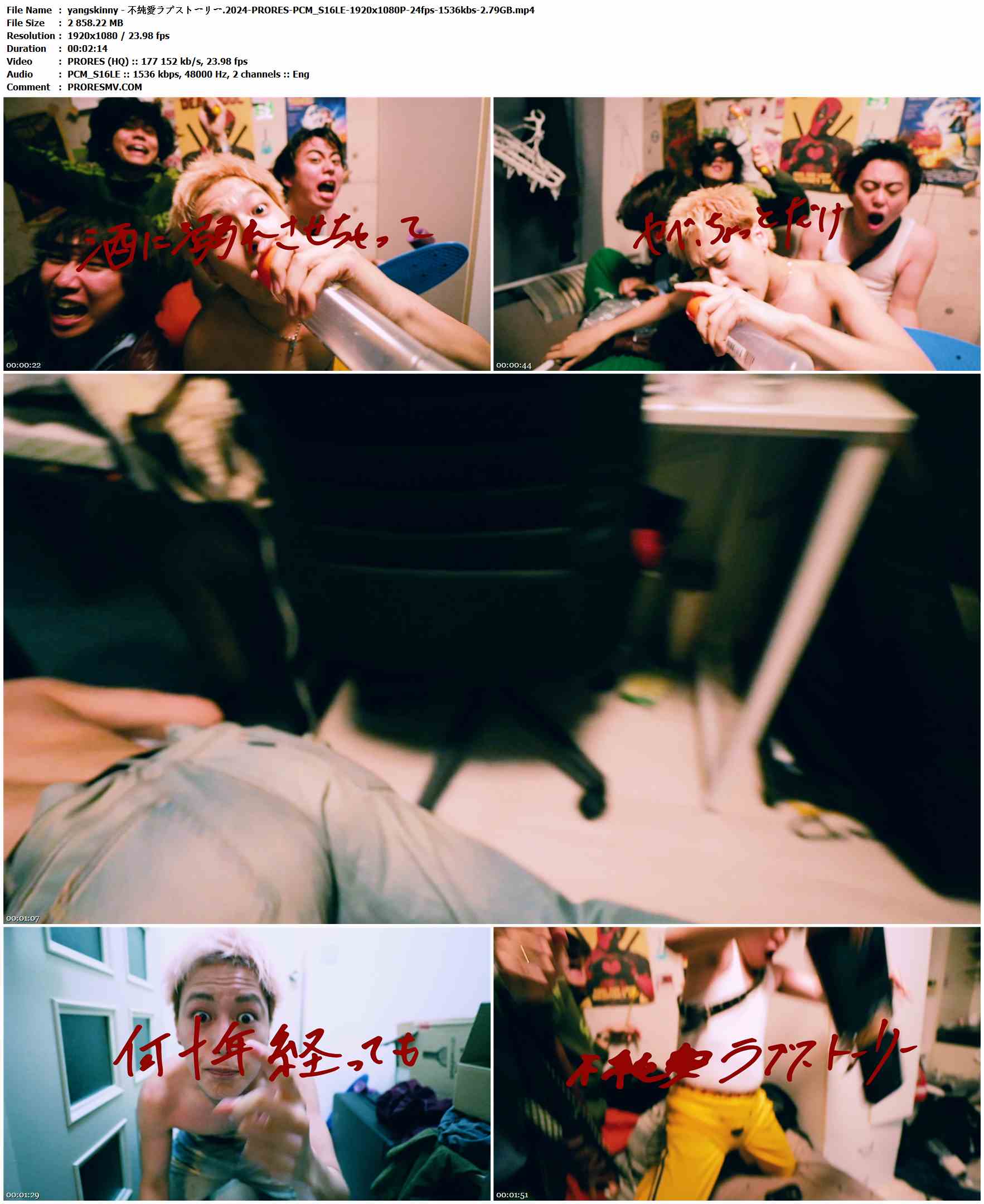 yangskinny - 不純愛ラブストーリー.2024-PRORES-PCM_S16LE-1920x1080P-24fps-1536kbs-2.79GB官方MV_高清MV